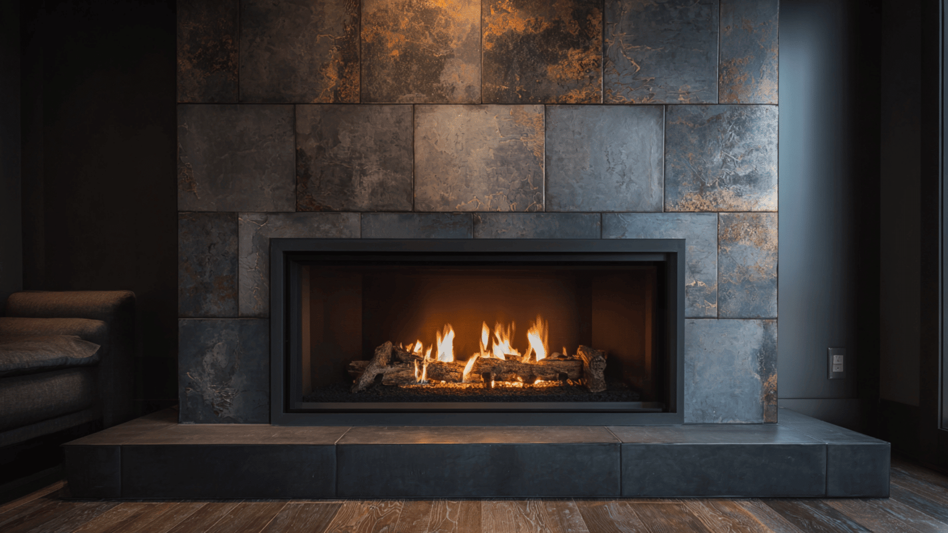 matte charcoal porcelain with subtle accents
