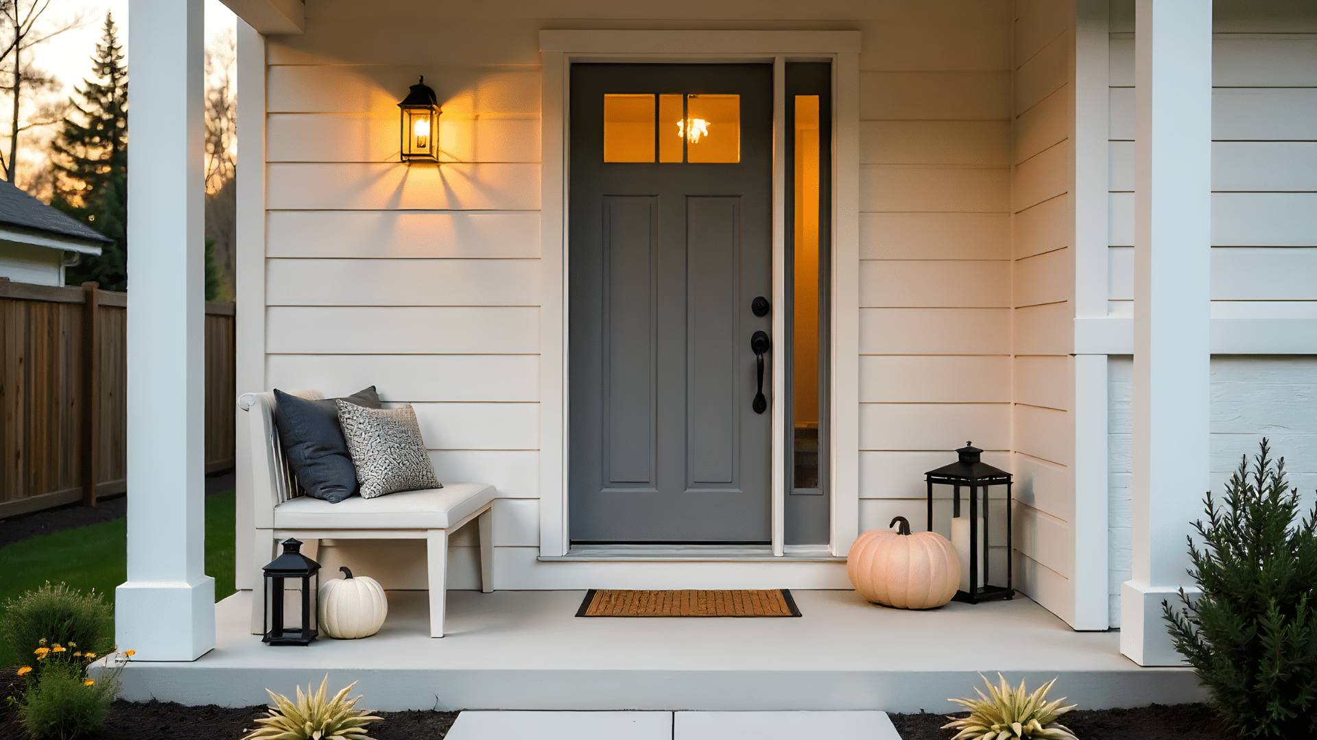 modern minimalist fall porch decorating ideas