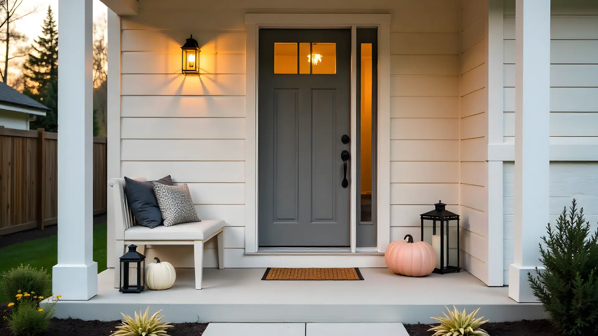 modern minimalist fall porch decorating ideas