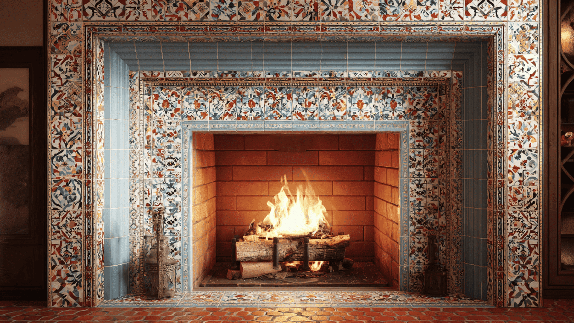 moroccan style patterned tiles