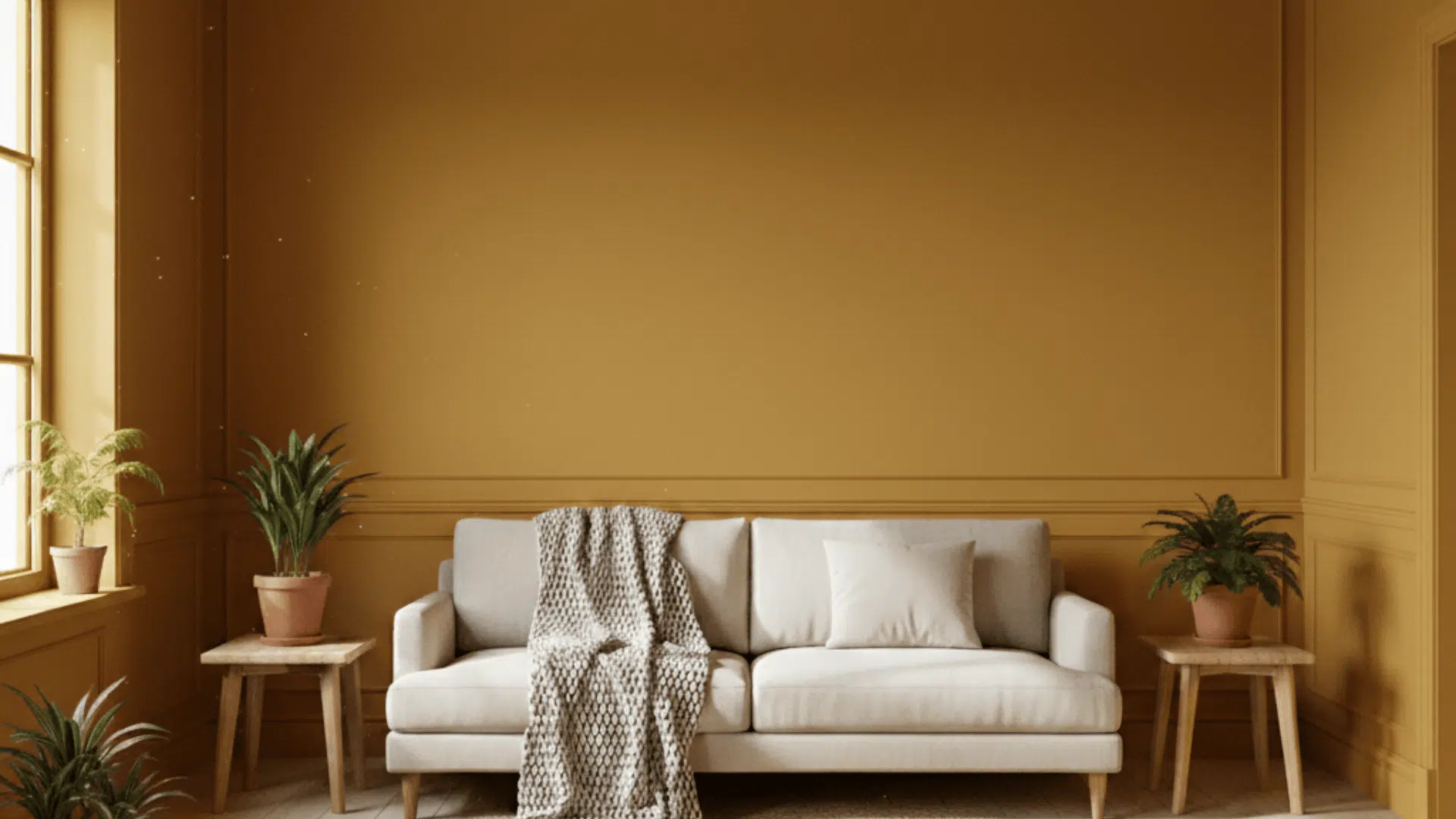 mustard yellow accent room