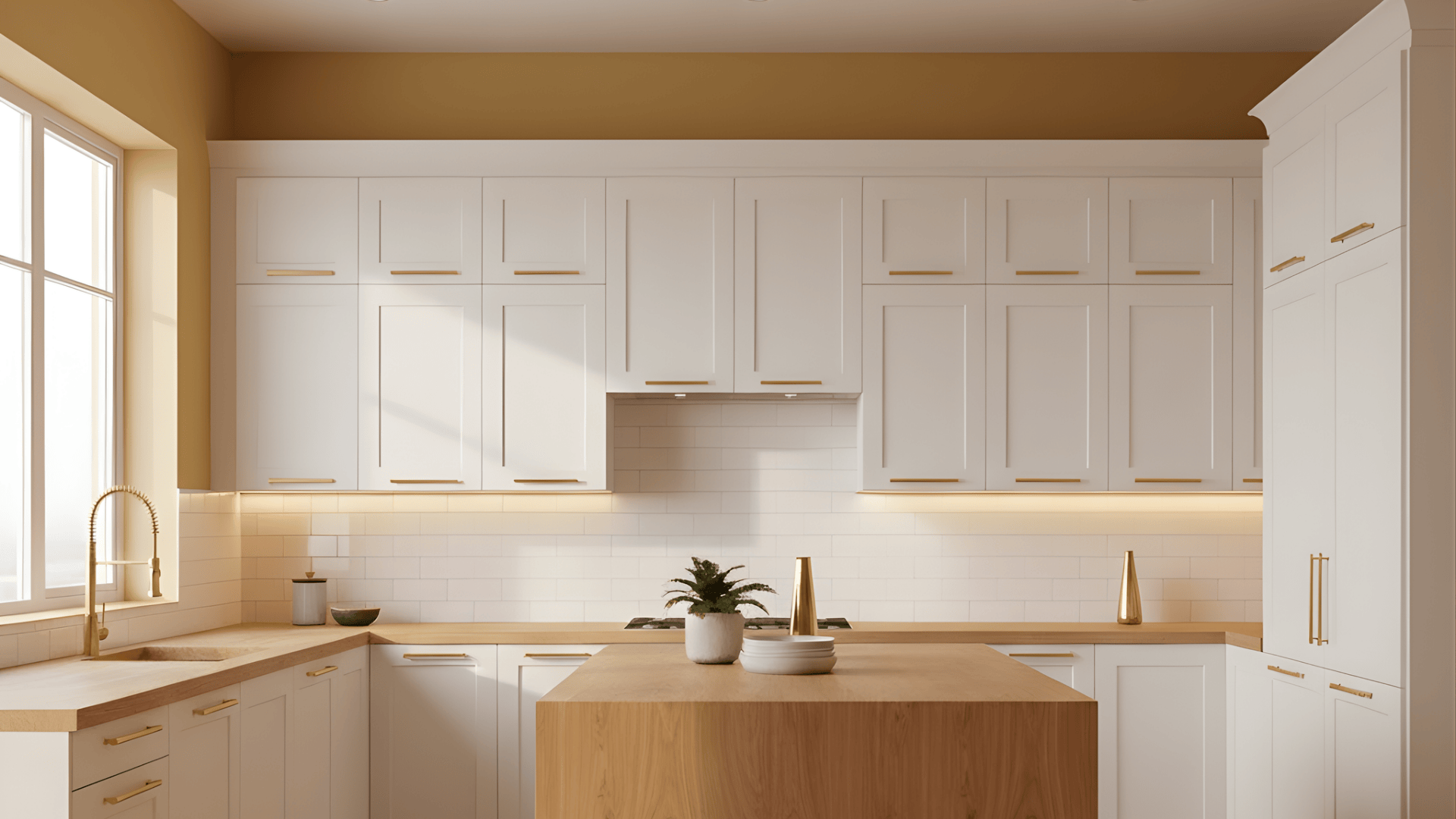 mustard yellow kitchen paint colors white cabinets