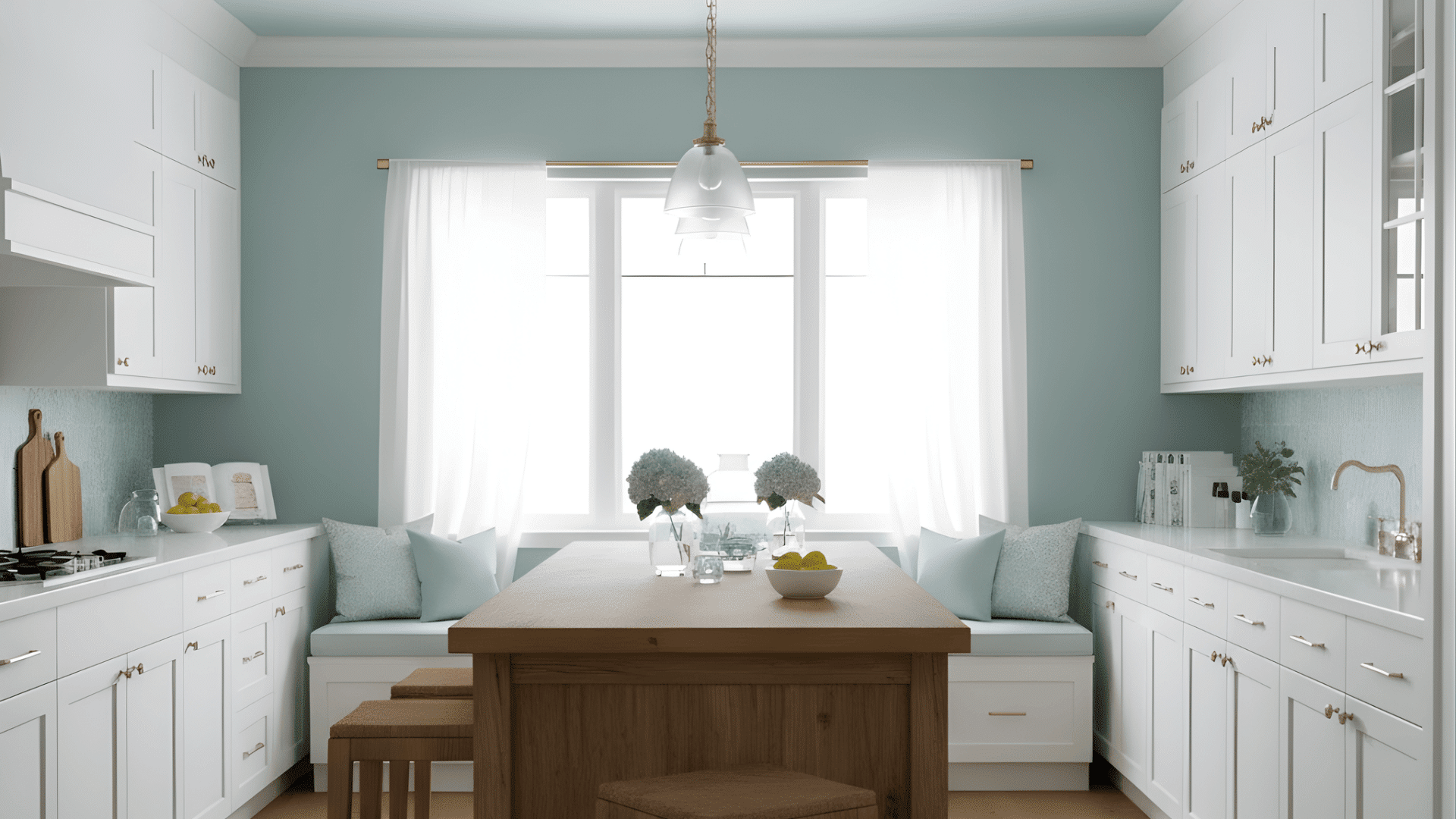 muted blue green kitchen paint colors white cabinets