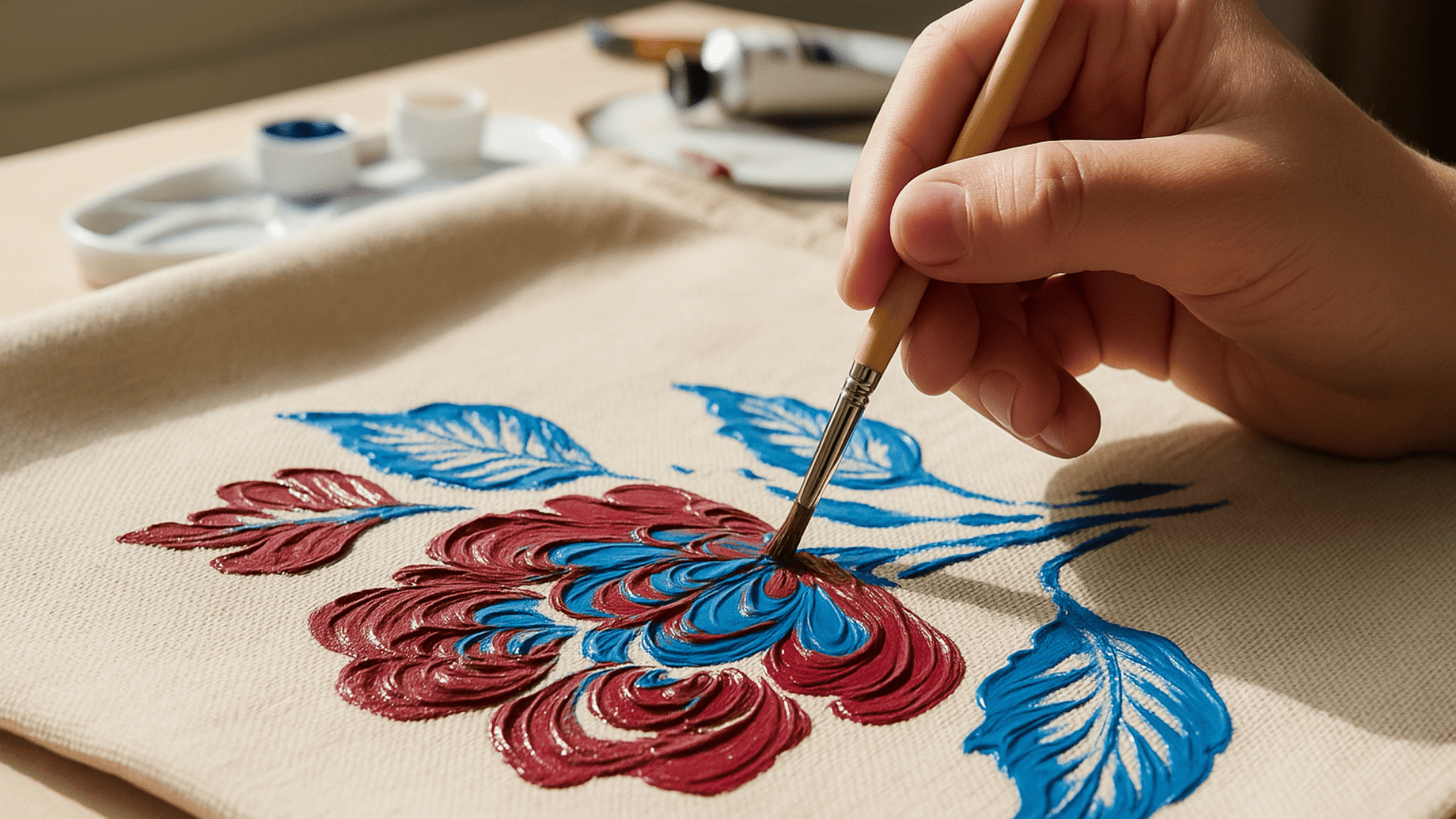on fabric