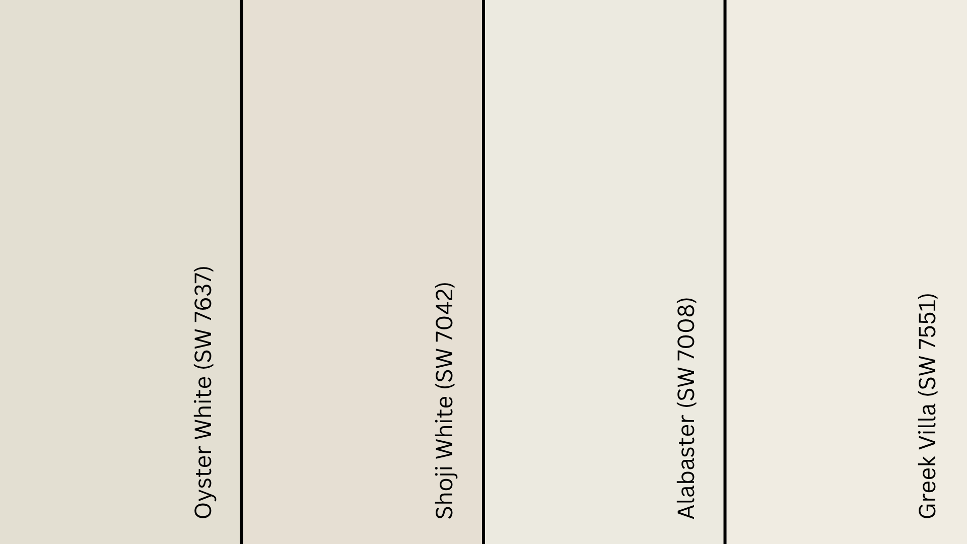 oyster white vs other popular whites