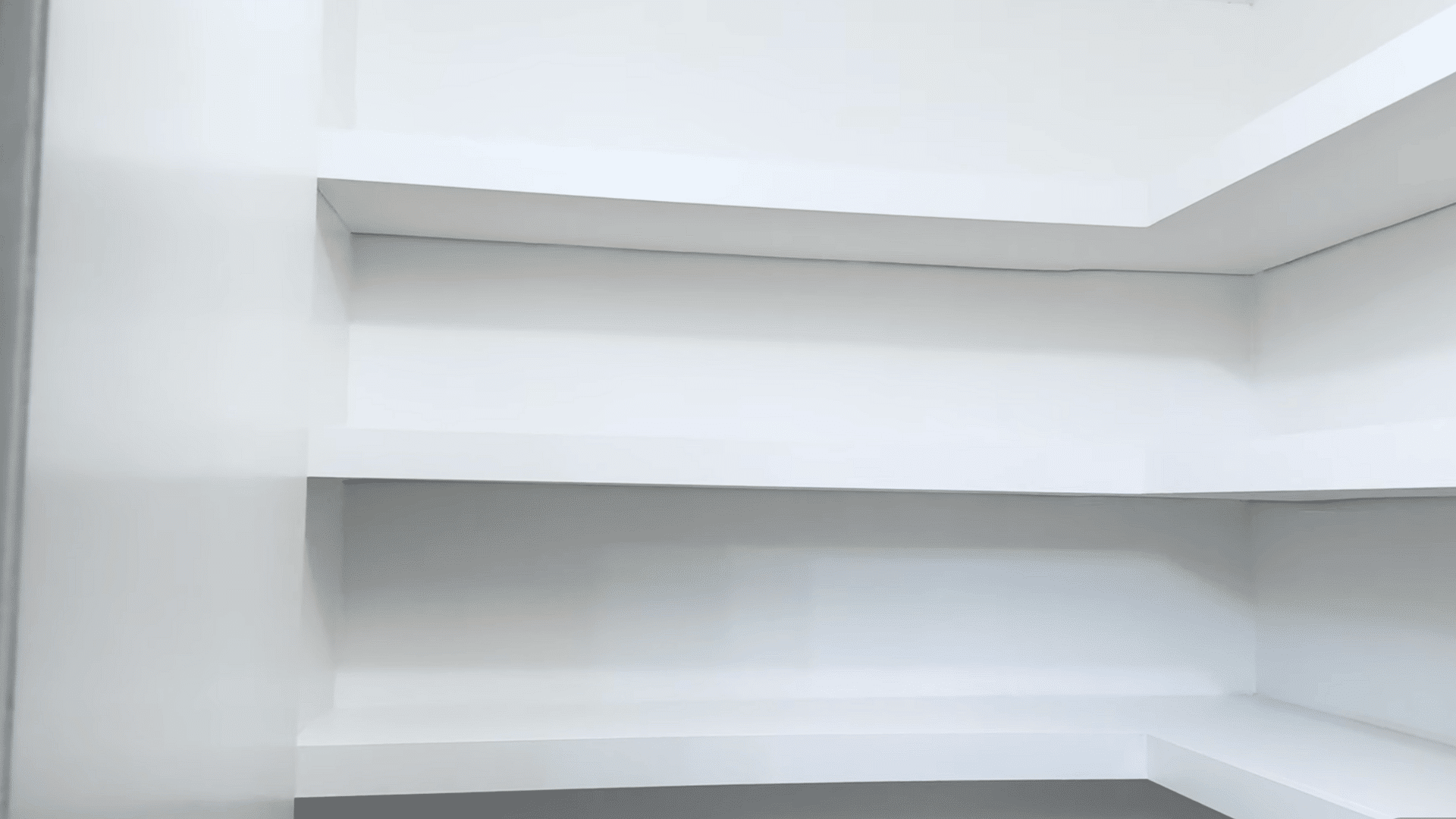 paint the shelves white