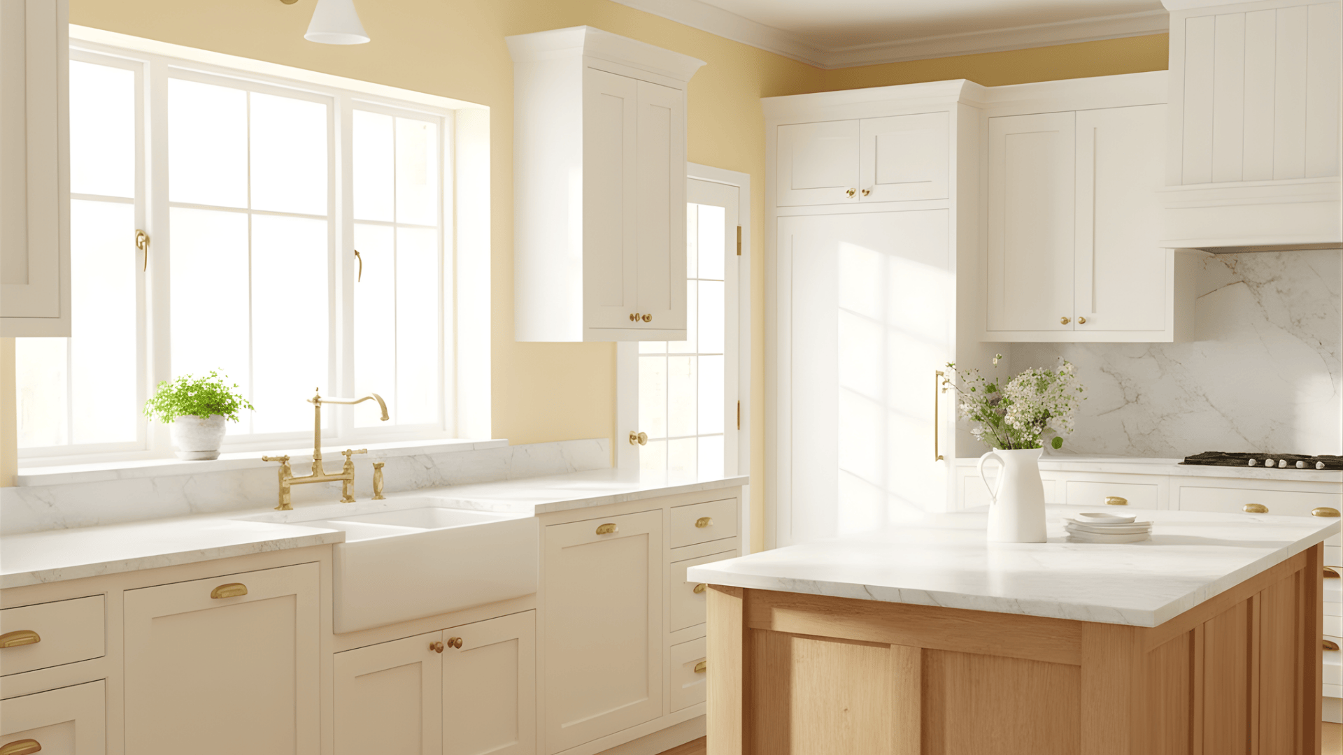 pale yellow kitchen paint colors white cabinets