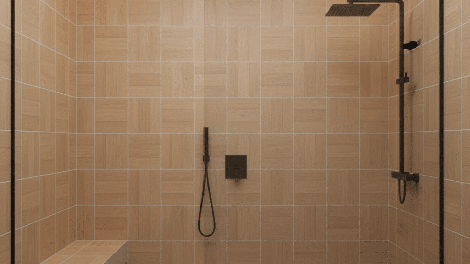 parquet style porcelain layout