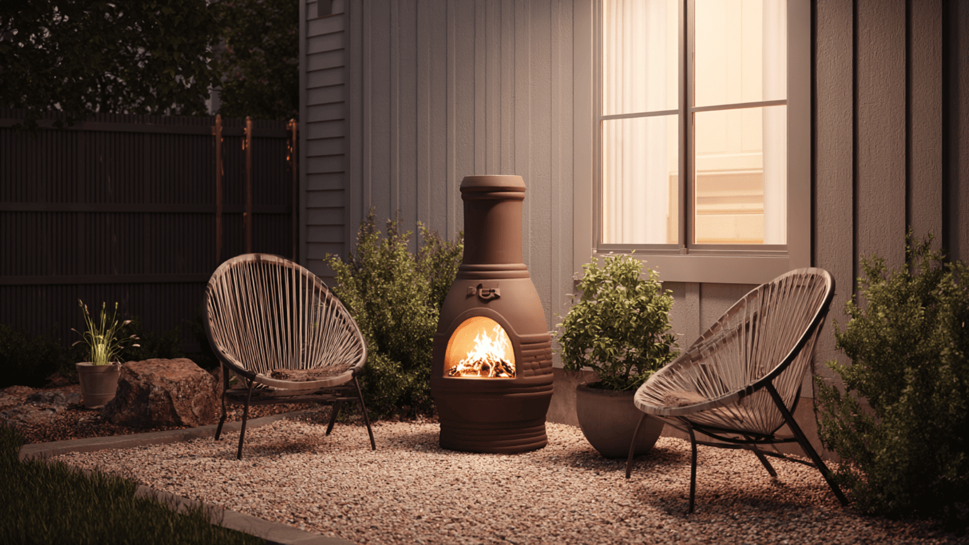 portable chiminea style fire pit low cost fire pit landscape design idea