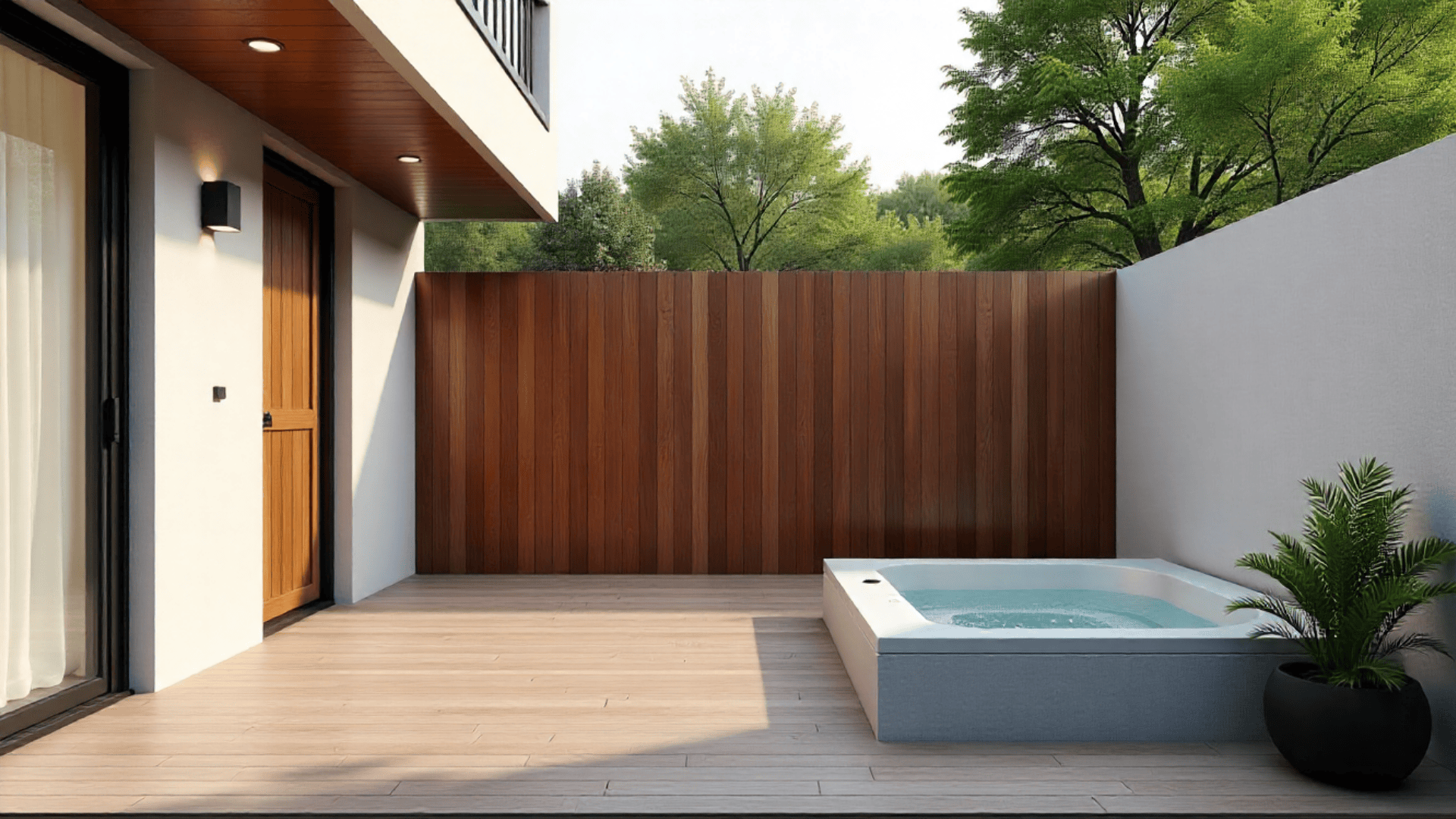 privacy screen corner deck