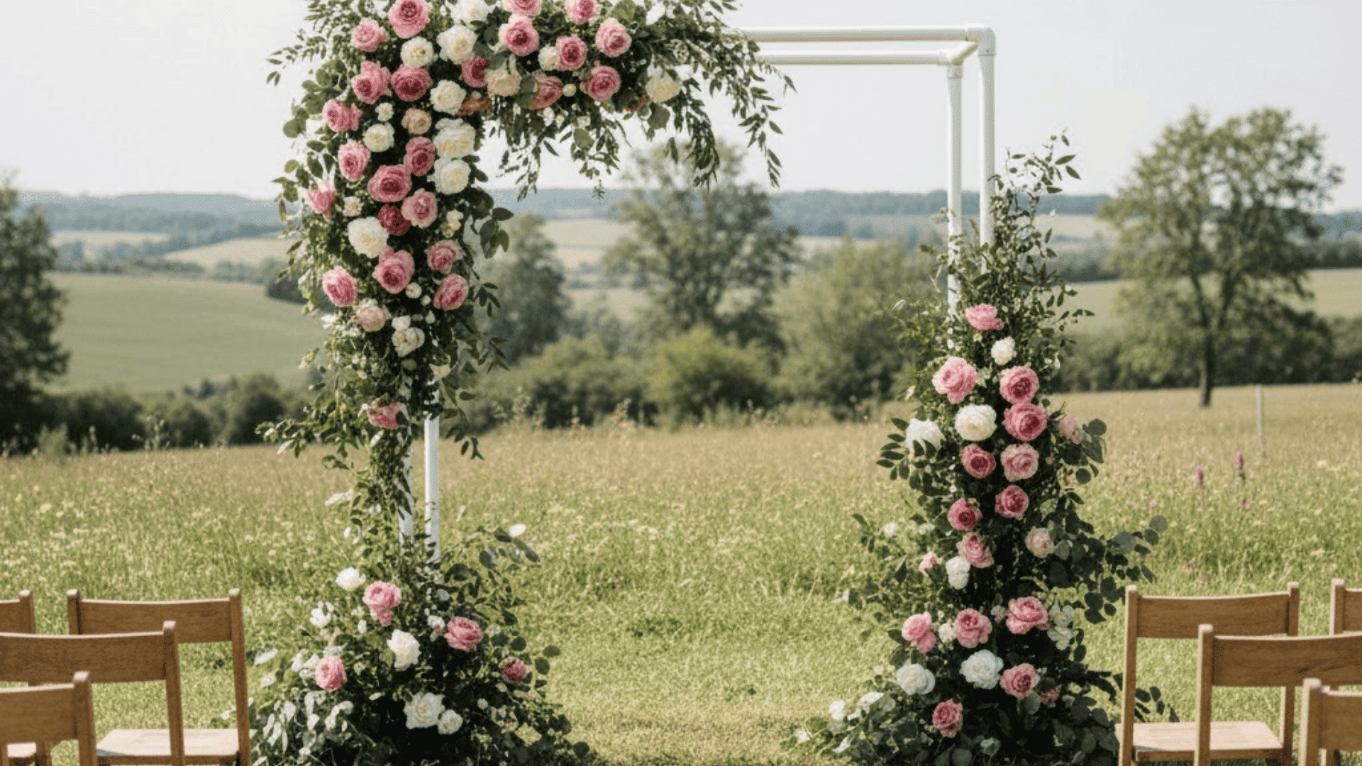 pvc pipe flower arch