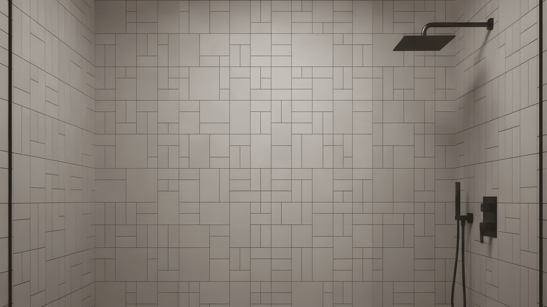 random sized tile composition