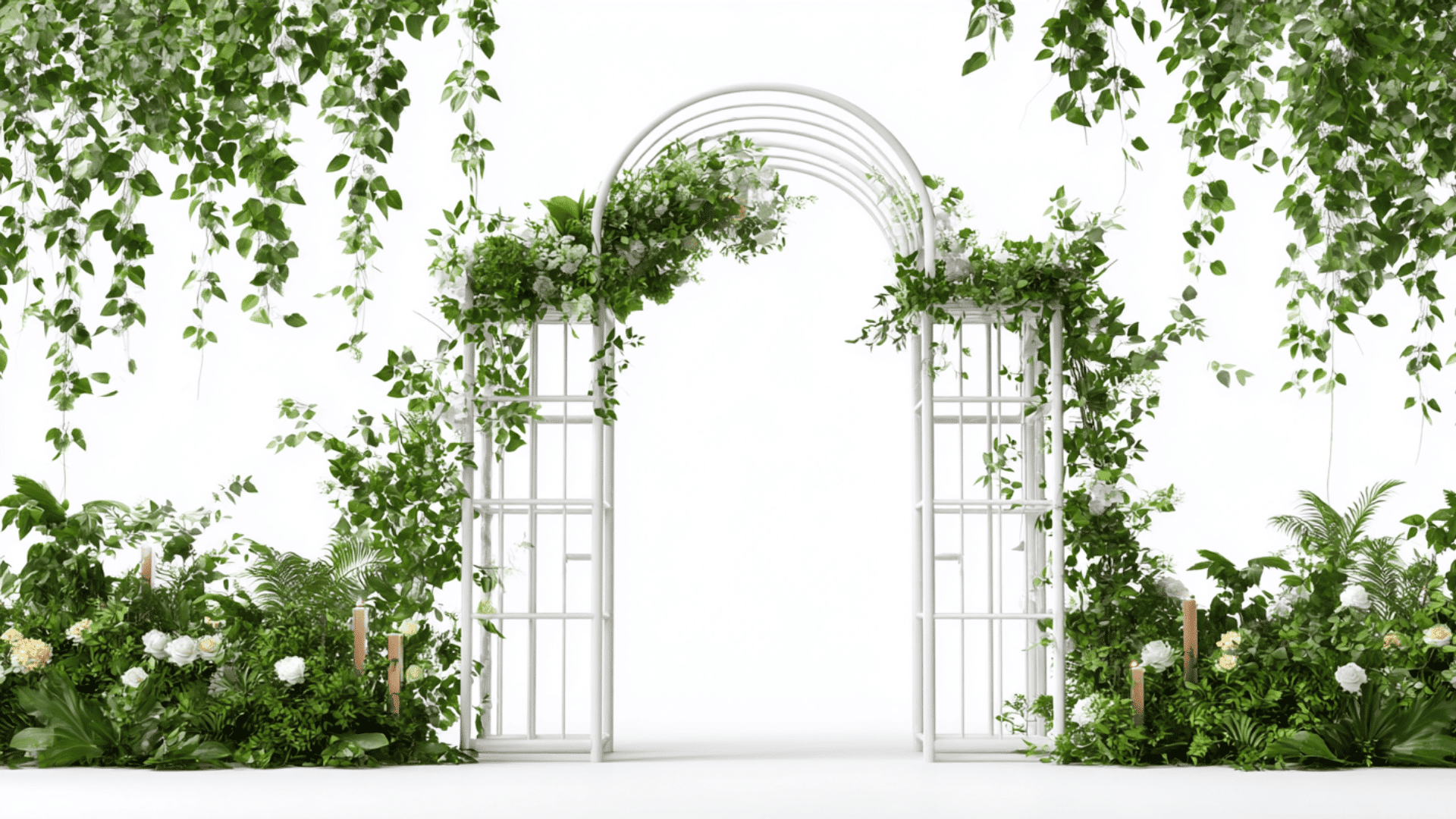 recycled metal arch