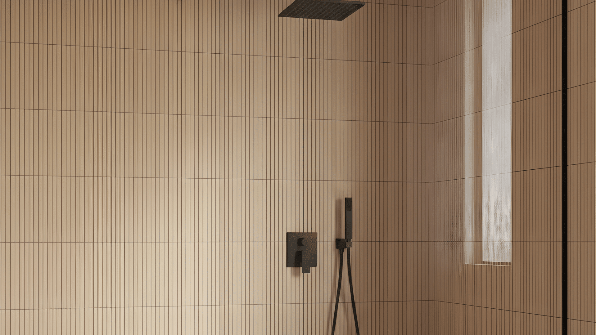 ribbed ceramic wall tile