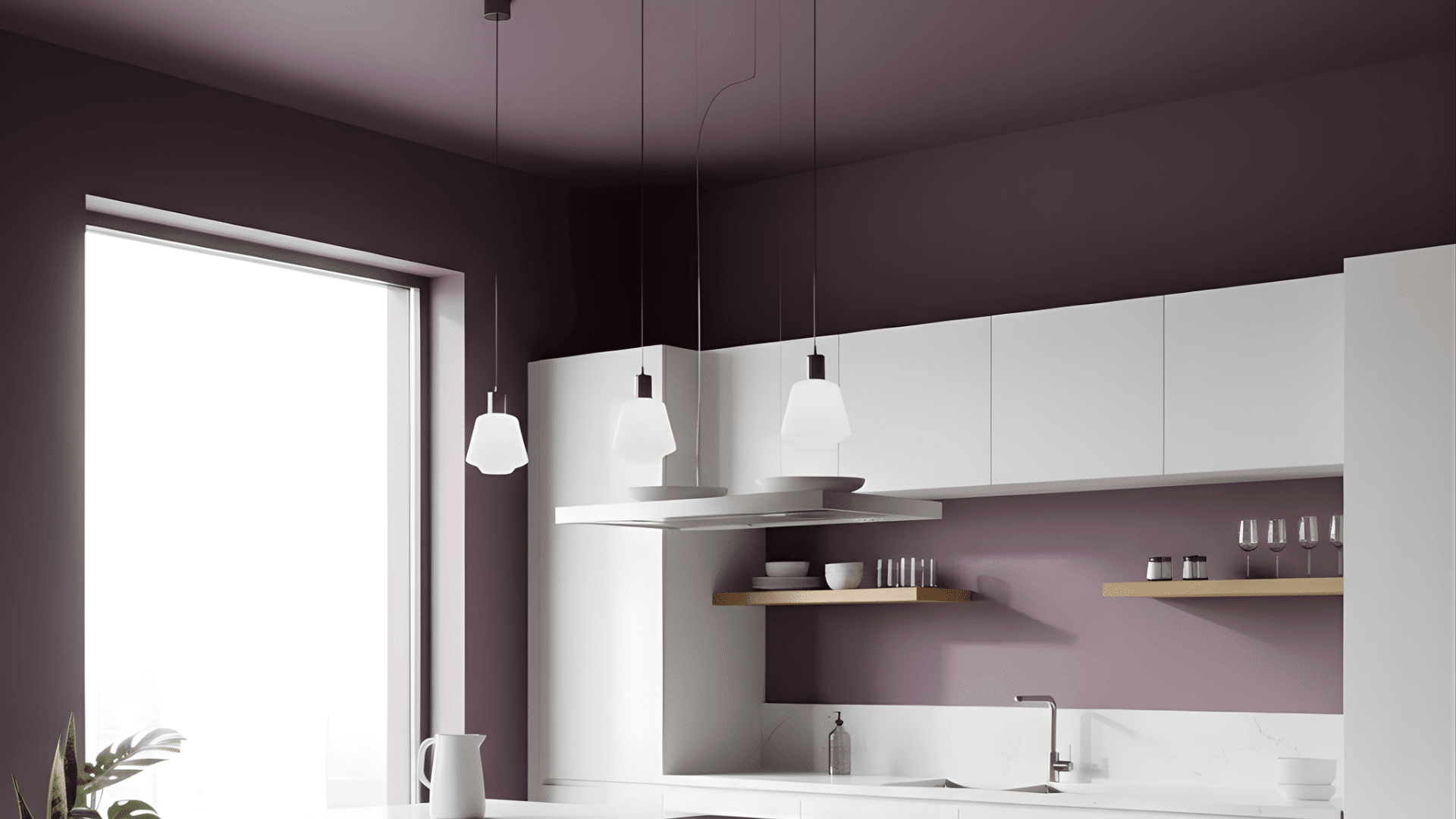 rich berry deep plum kitchen paint colors white cabinets