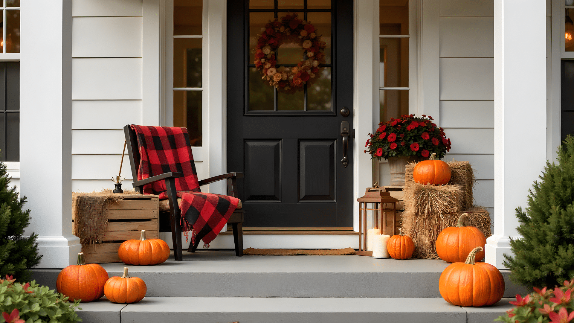 rustic charm with natural materials fall porch decorating ideas