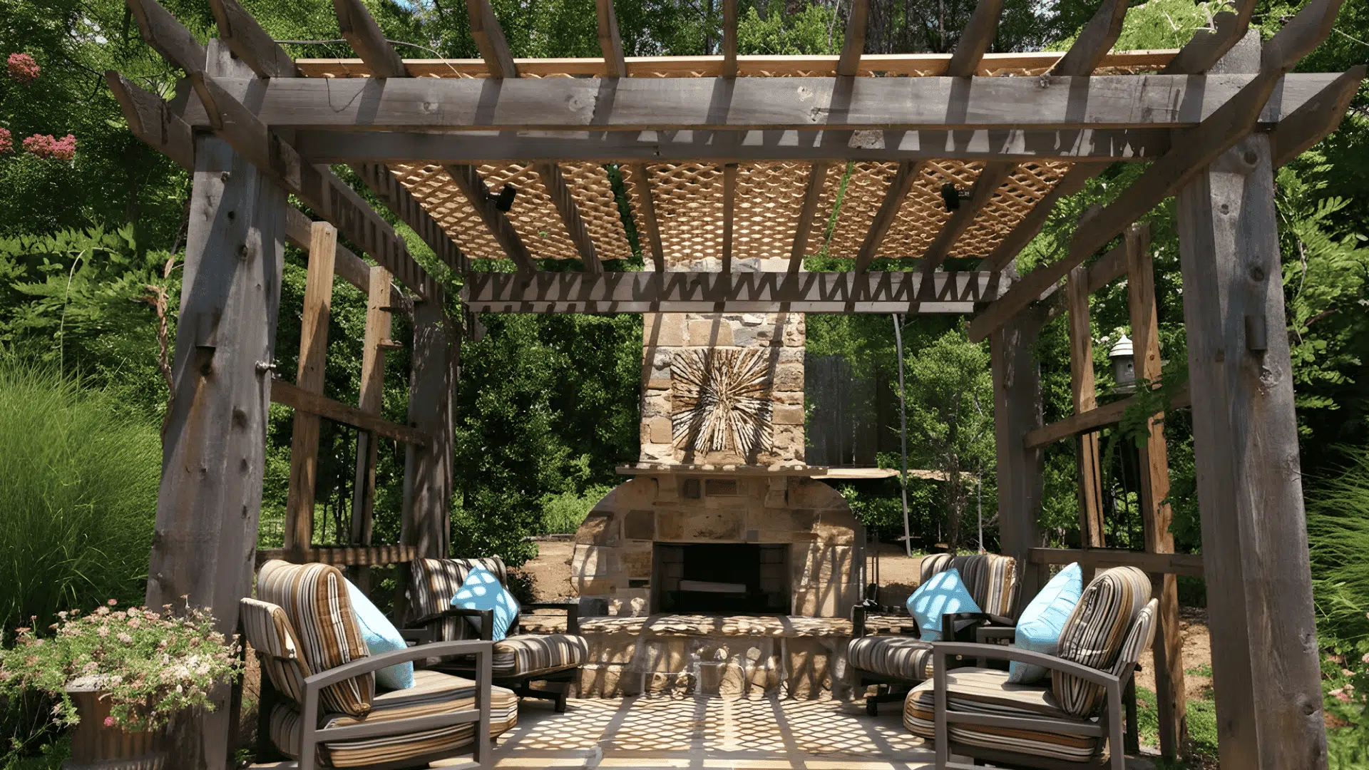 rustic pergola