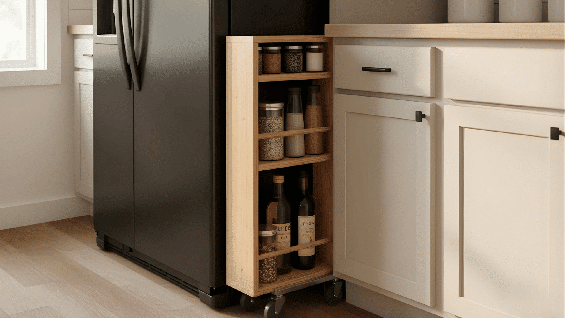 slim rolling cart storage