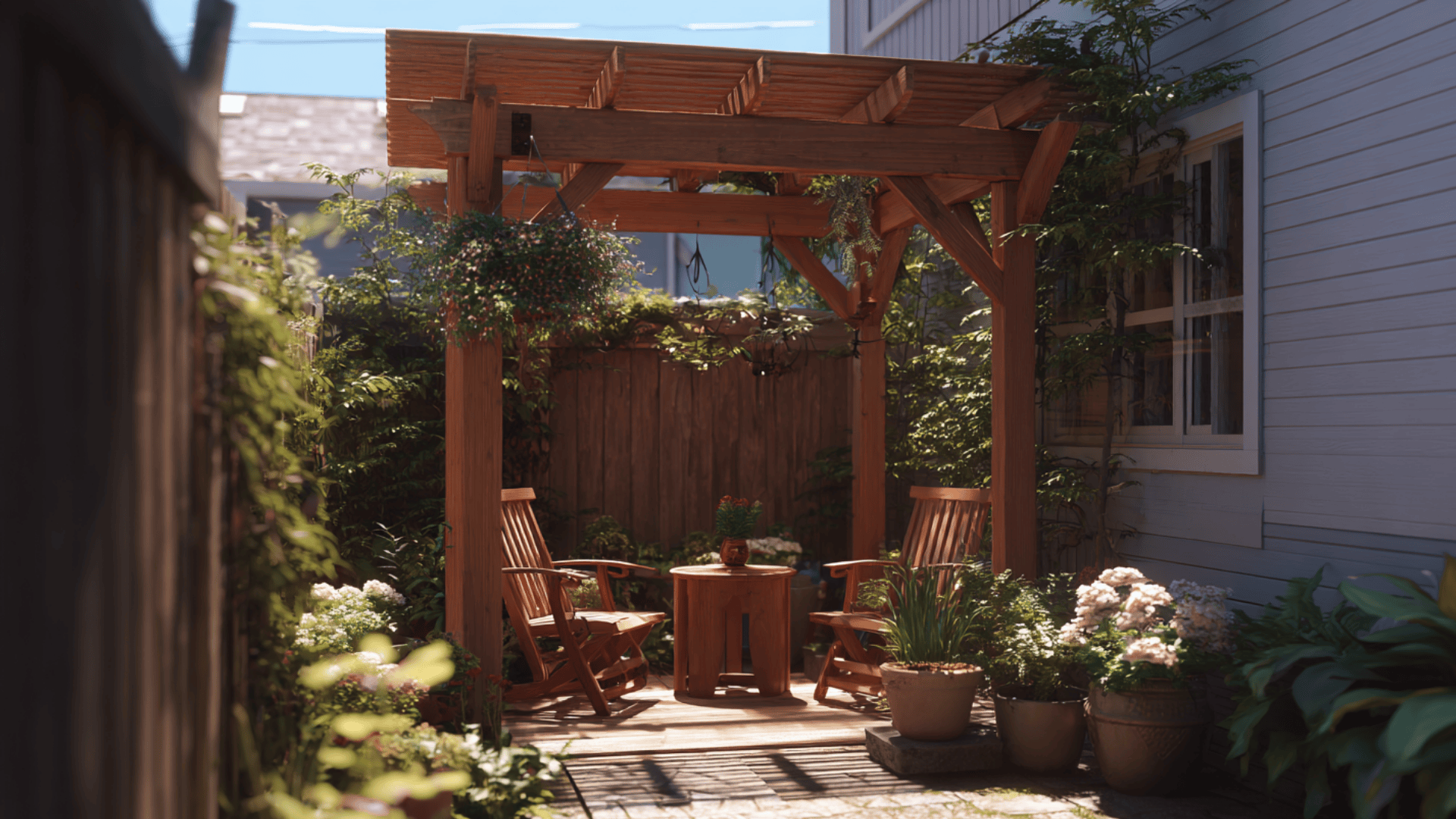 small space pergola