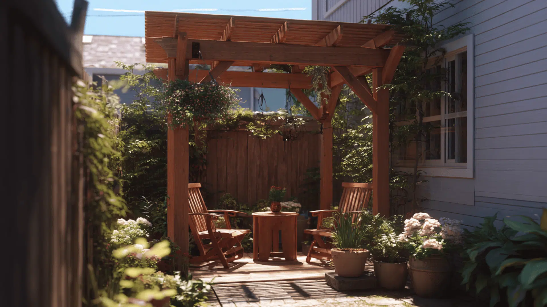 small space pergola
