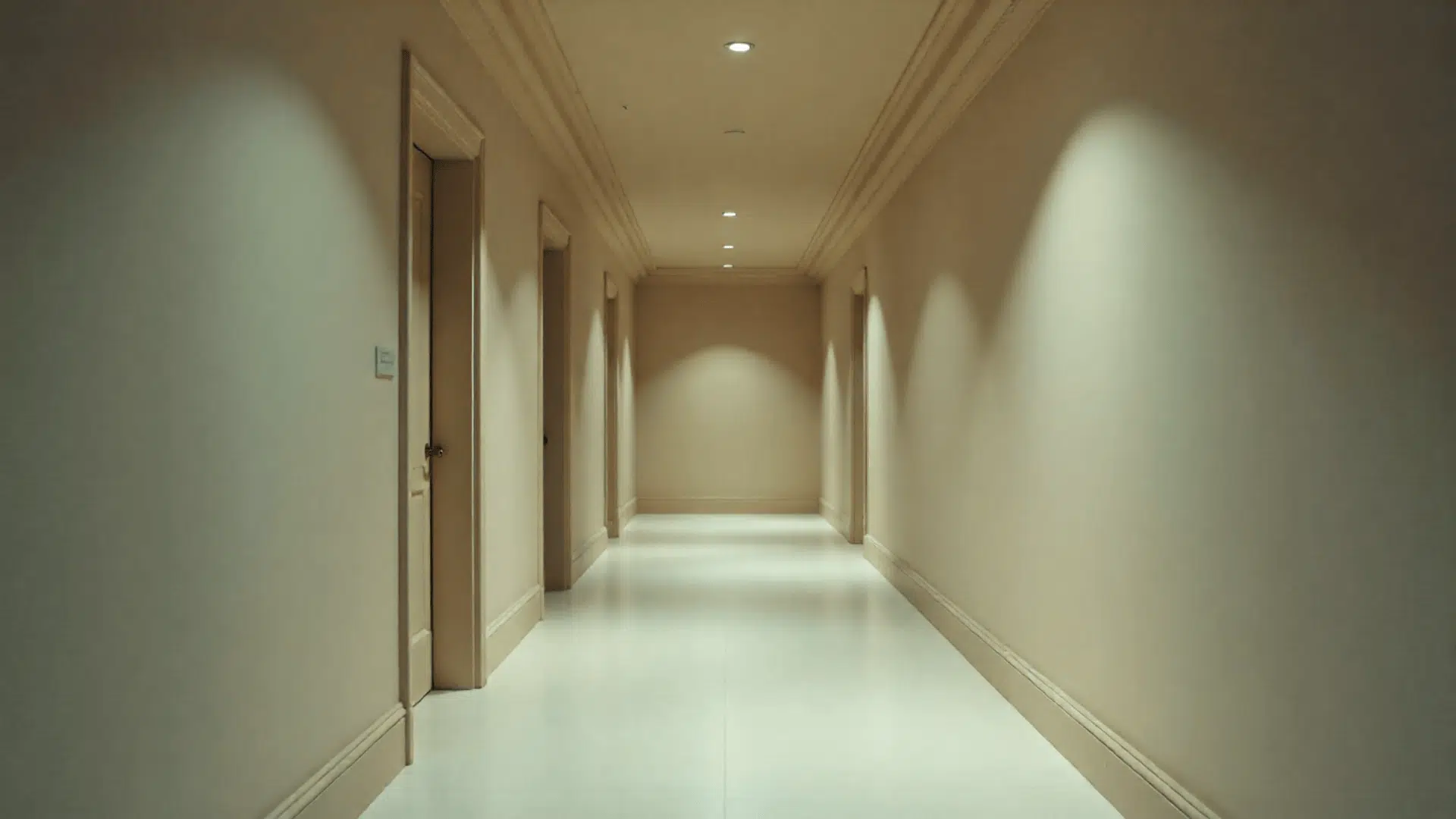 soft beige hallway