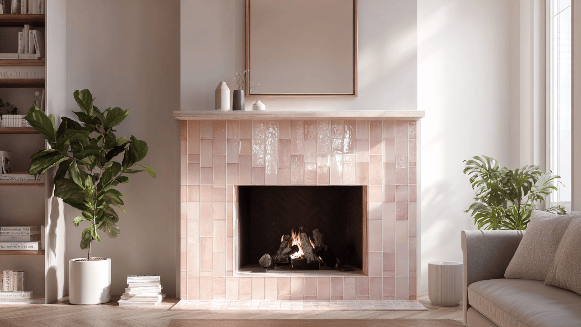soft blush ceramic tiles