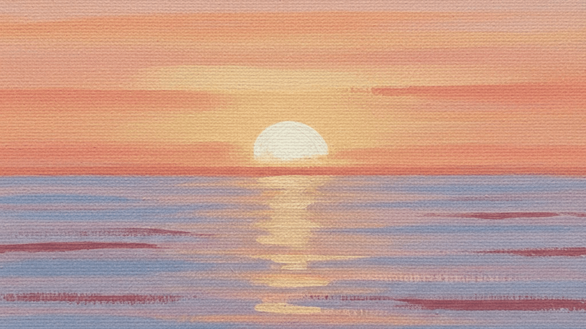 soft sunset over water