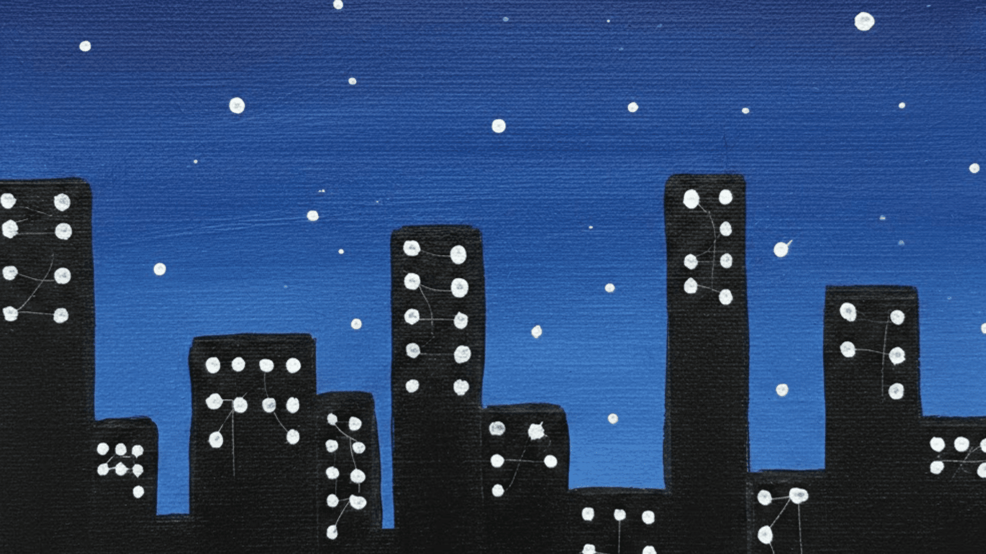 starry city skyline