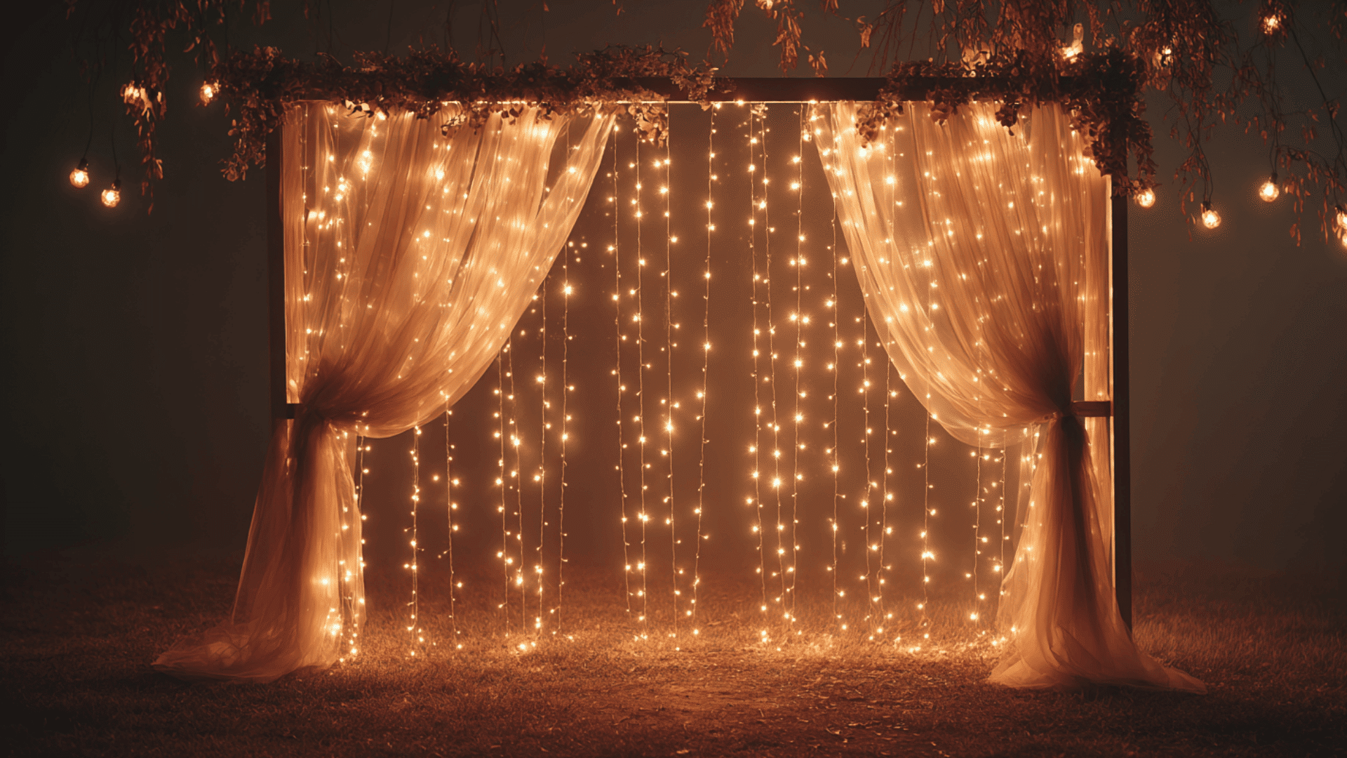 string light arch