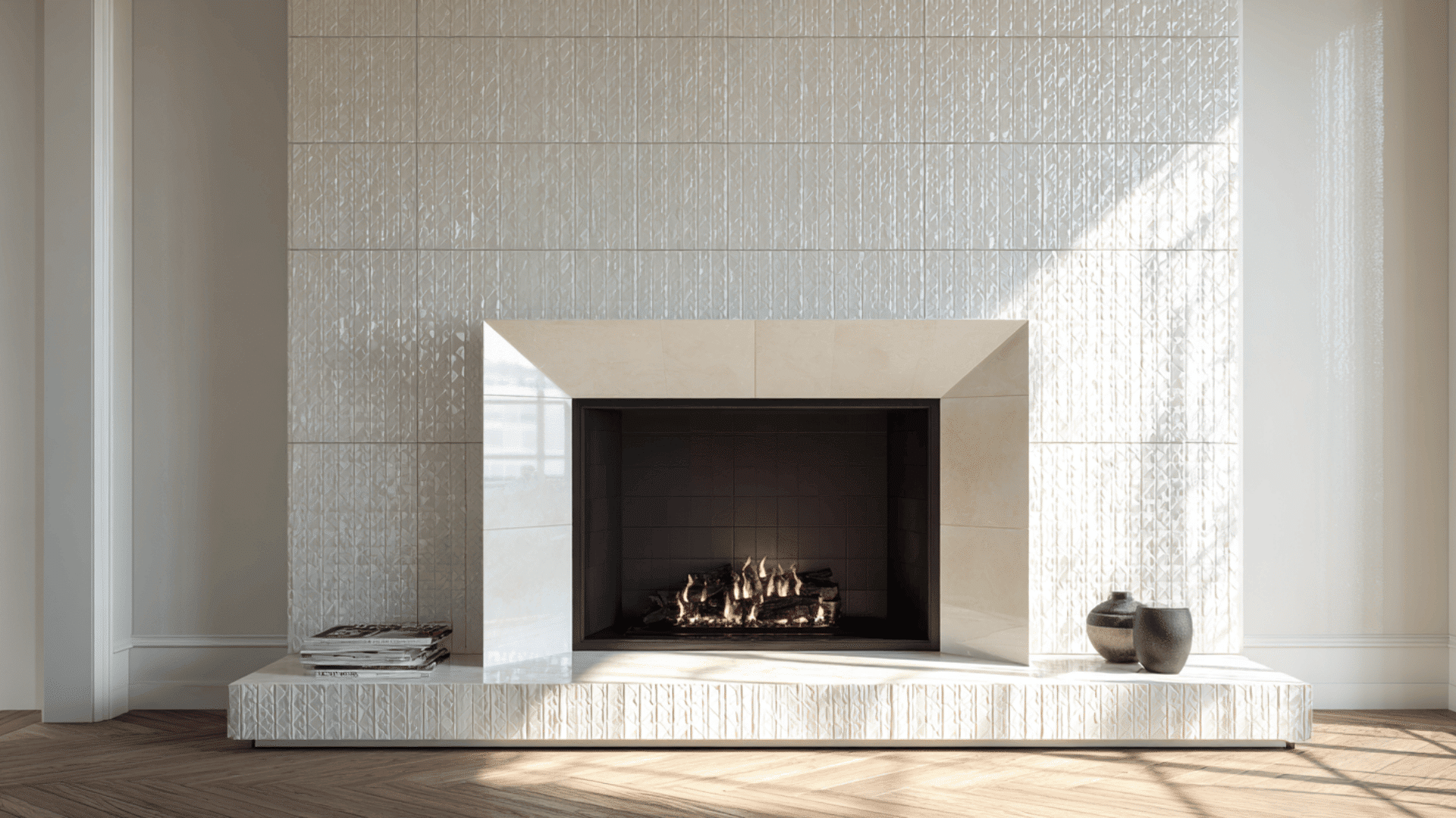 textured white 3d tiles