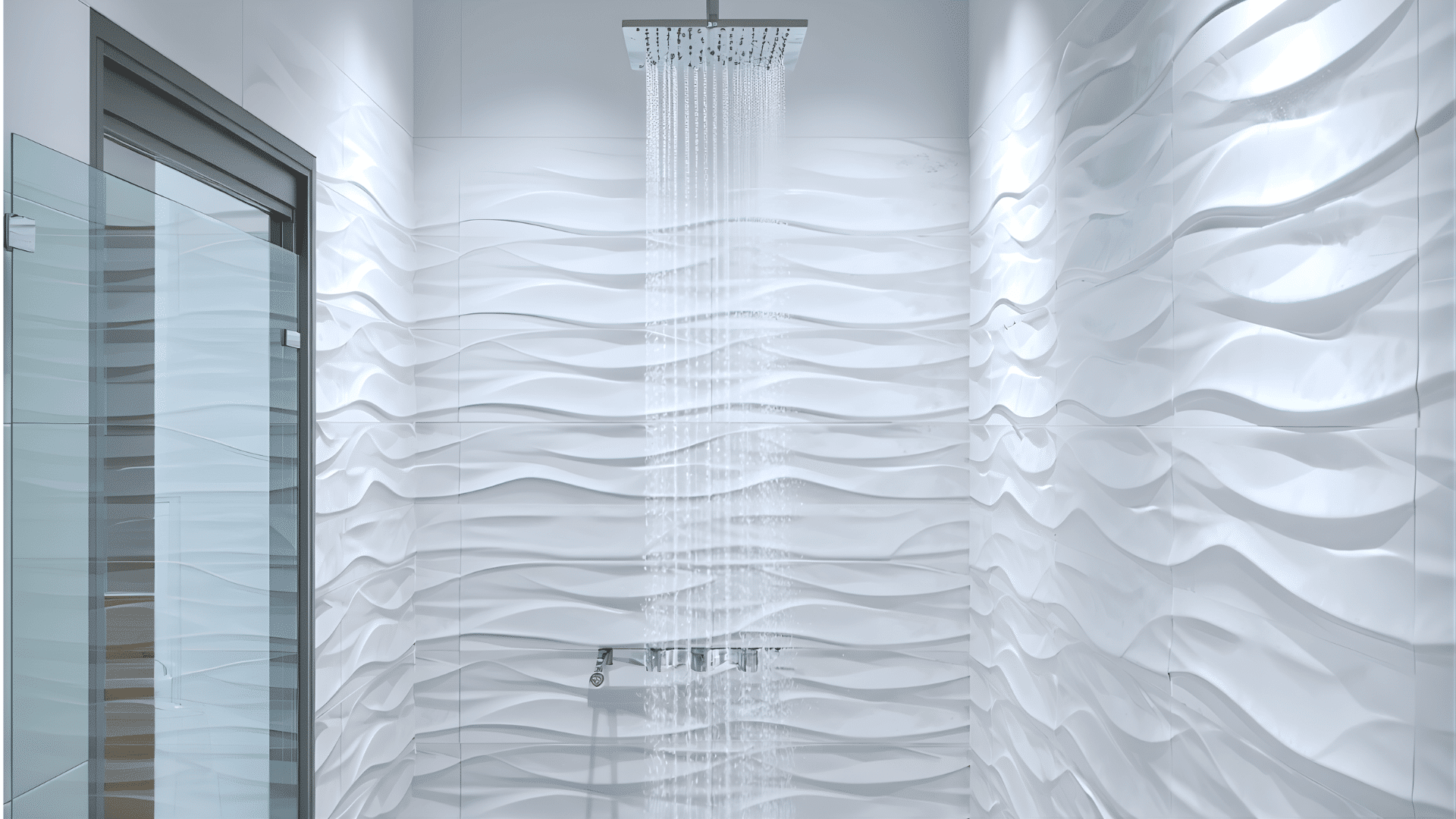 threed wave pattern wall tile