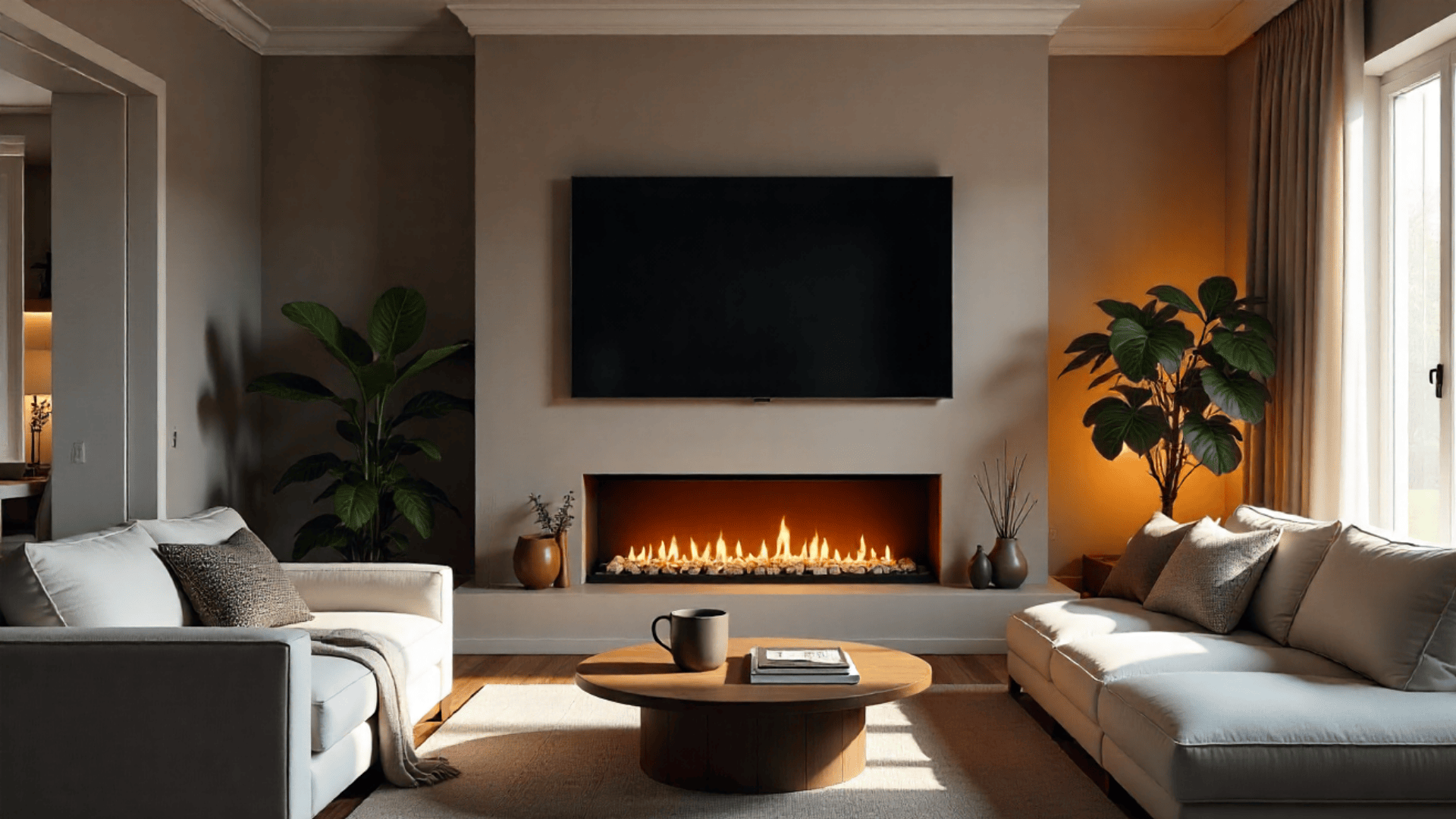 tv above fireplace