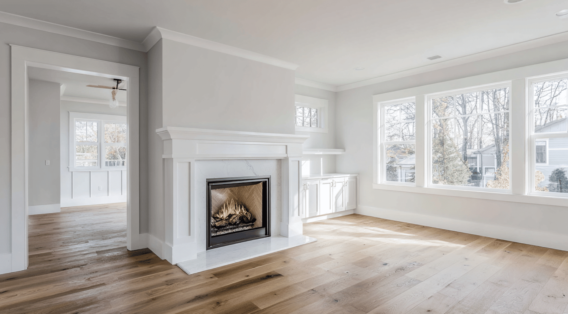 Soft White Walls + Pure White Trim
