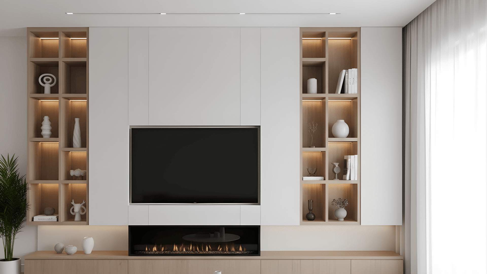 use contemporary built in look