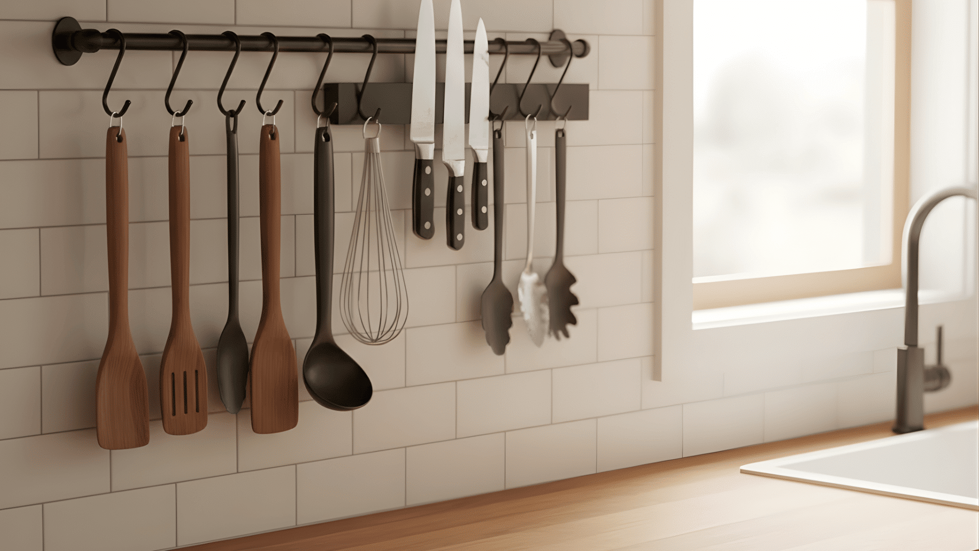 vertical utensil wall