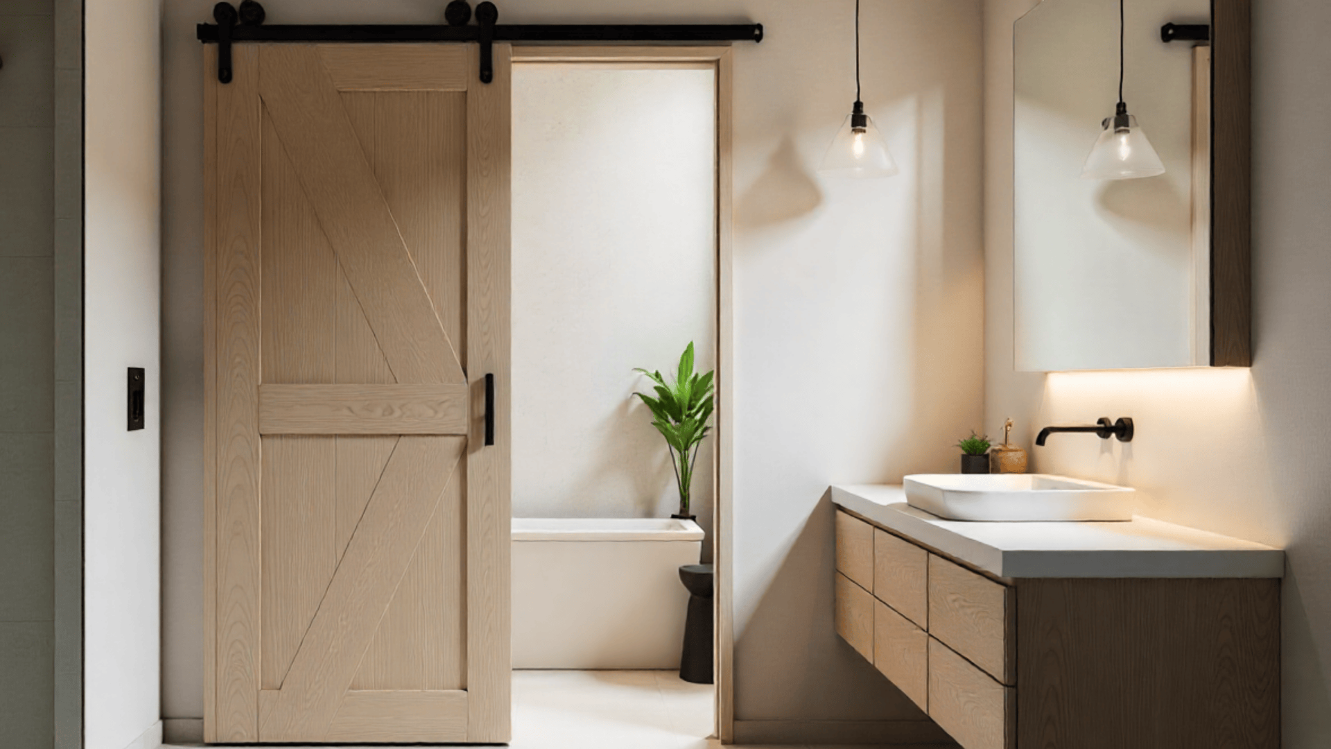 barn style sliding bathroom door