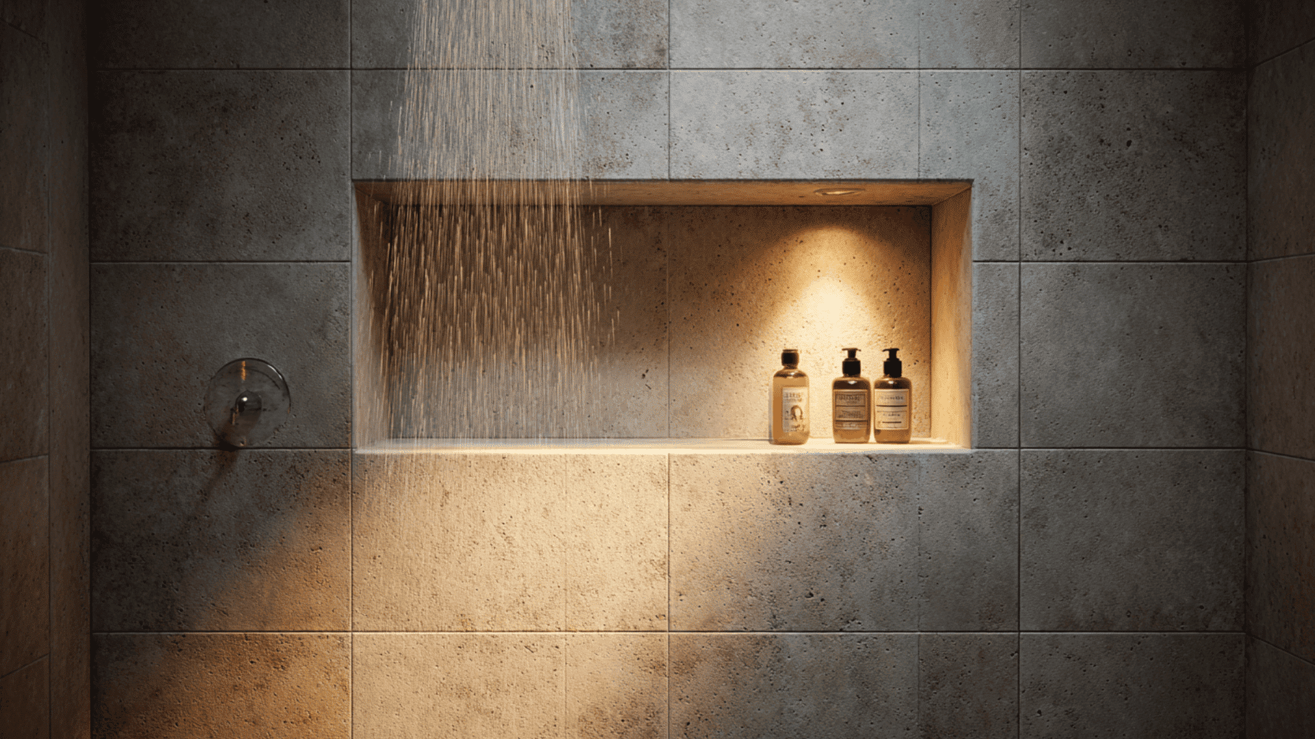 built in shower niche