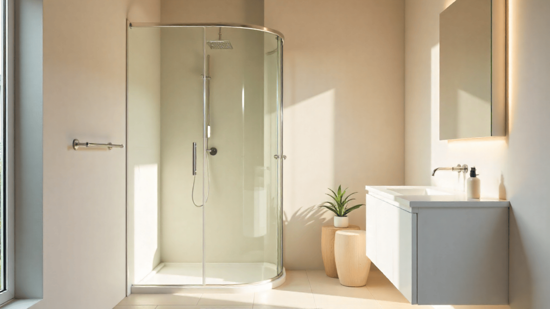curved corner shower enclosure