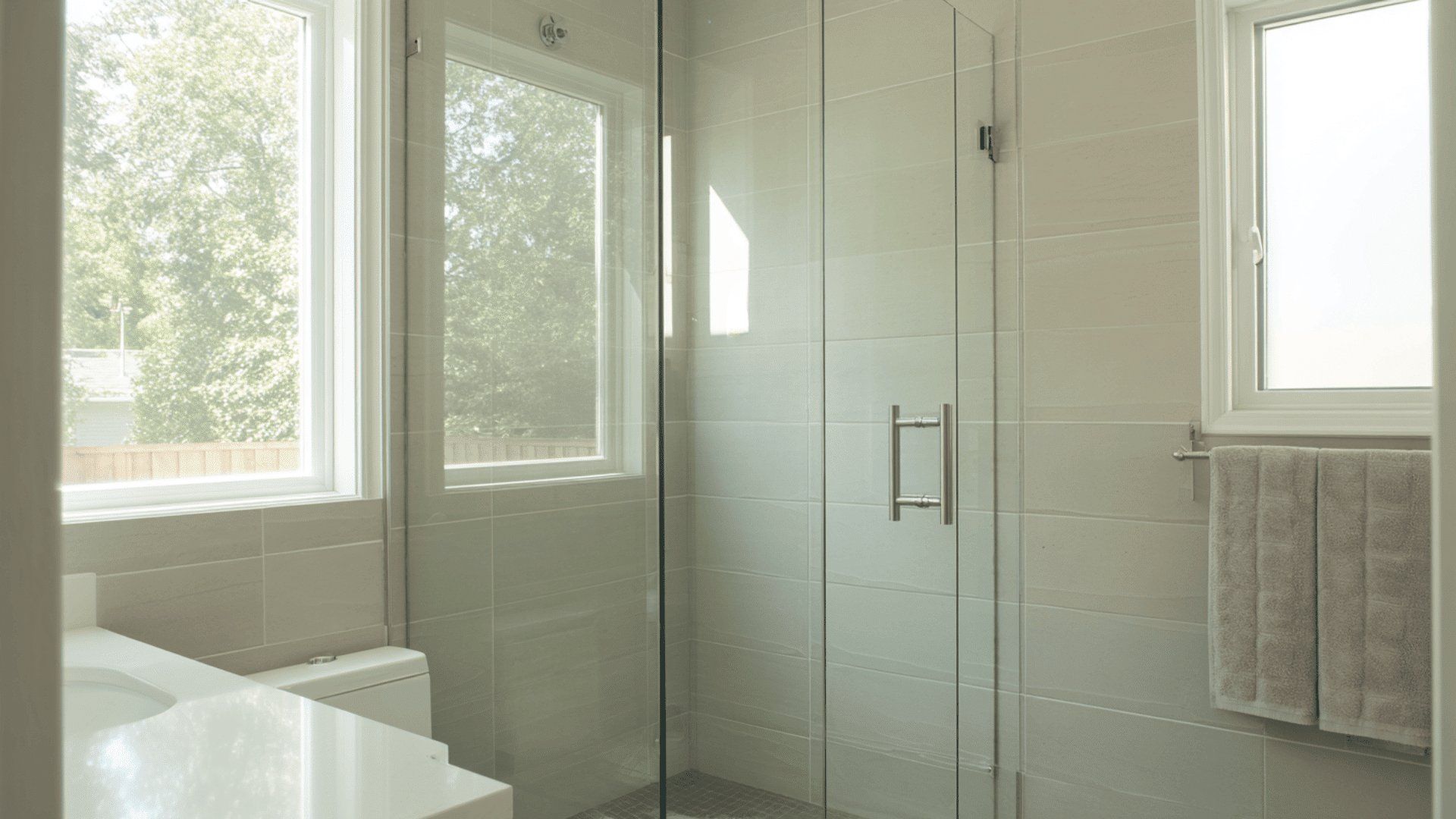 frameless glass shower door