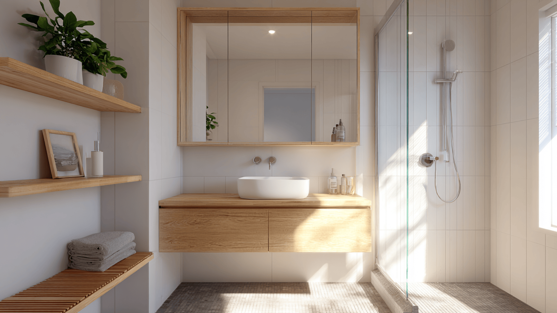 light wood accents for warmth