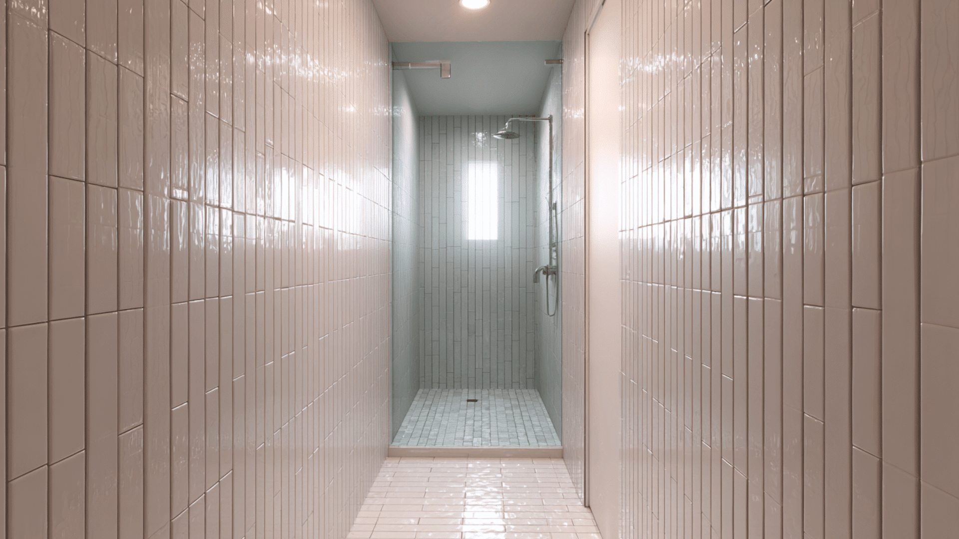 narrow shower stall for slim bathrooms